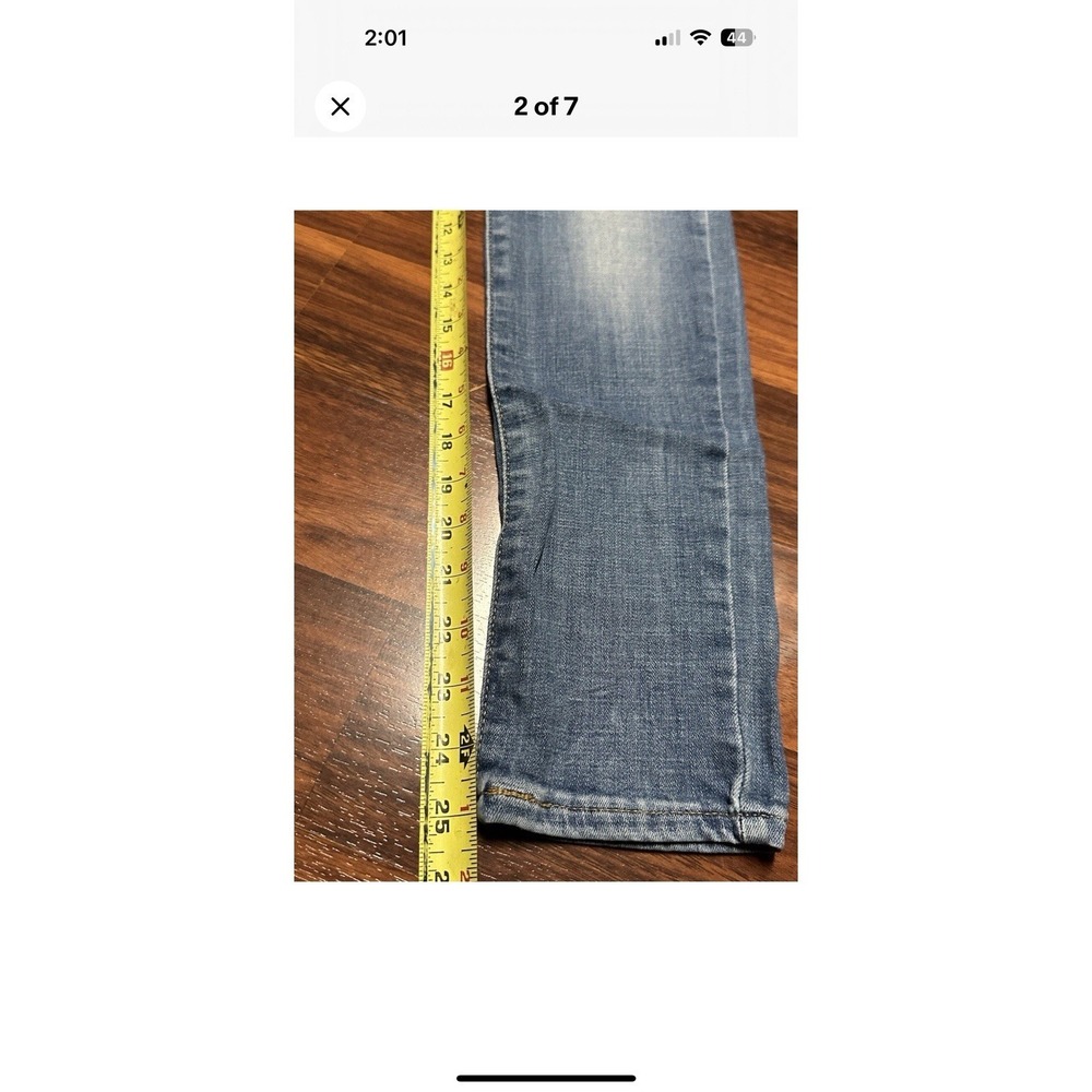 Levi Blue Wash 721 High Waist Skinny Jeans Size 27 Women's Stretch Ankle - Picture 2 of 7